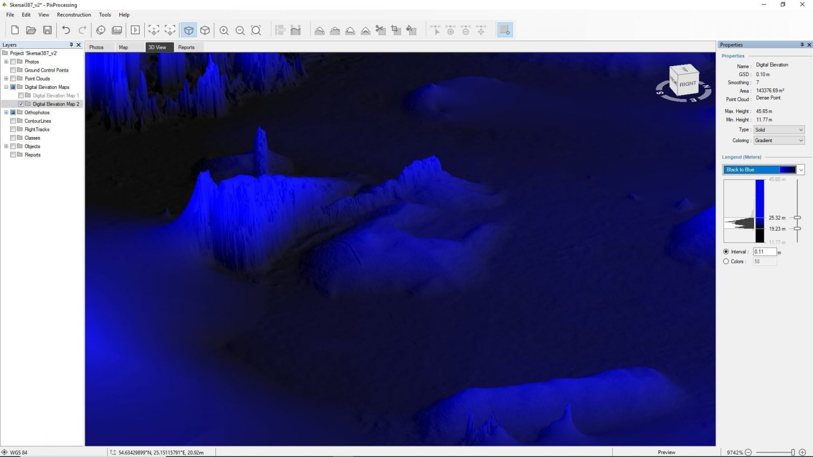 3D photogrammetry with Pixpro - DEM shading for best visuals