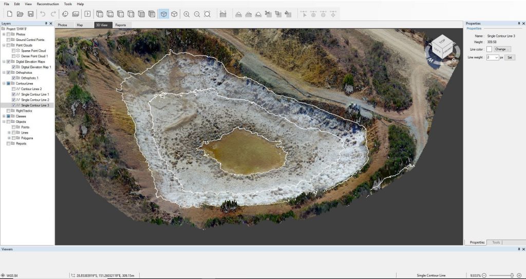 Single contour-line manager