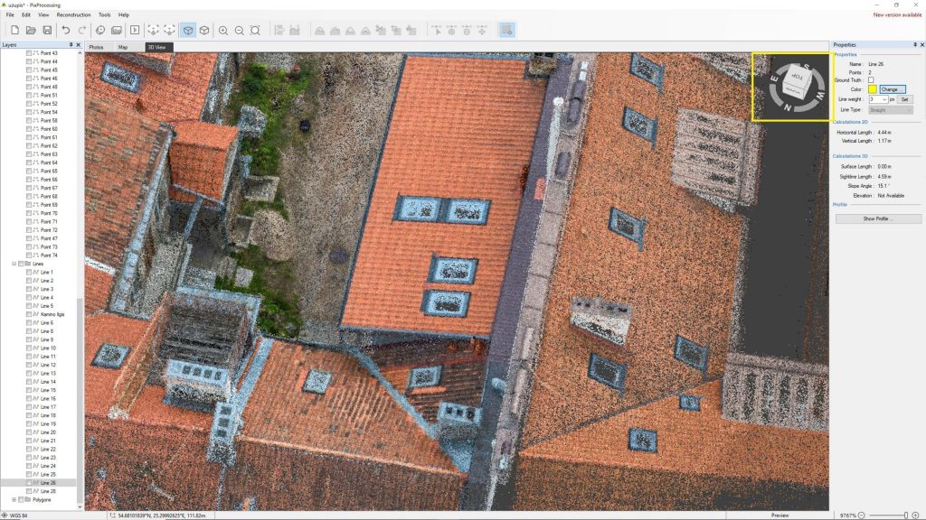 Roof geographical orientation